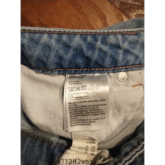 H&M Coachella Baggy Jeans Loose Fit High Waist Womens 10 Distressed 32 x 28 - Picture 3 of 5